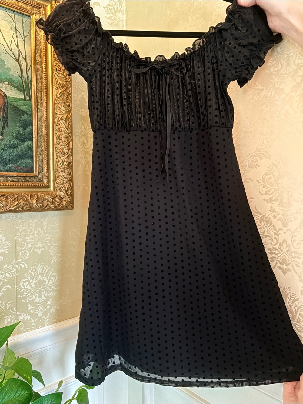Forever 21 Black Polka Dot Mini Dress